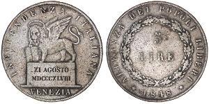 5 Lira Italian city-states Plata 