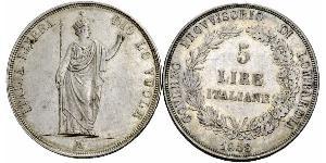 5 Lira Italian city-states Plata 