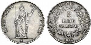 5 Lira Italian city-states Plata 