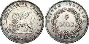 5 Lira Italian city-states Plata 