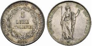 5 Lira Italian city-states Plata 