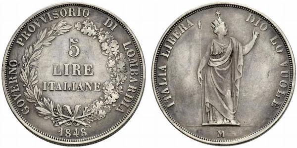 5 Lira Italian city-states Plata 