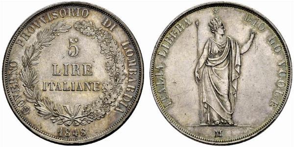 5 Lira Italian city-states Plata 