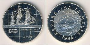 5 Lira Malta Plata 