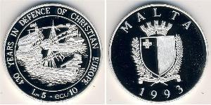 5 Lira Malta Plata 