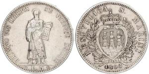 5 Lira San Marino Plata 