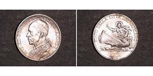 5 Lira Vatican (1926-) Plata Pío XII (1876 - 1958)