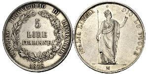 5 Lira Italian city-states Silber 