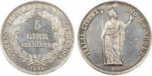 5 Lira Italian city-states Silber 