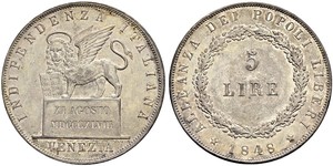 5 Lira Italian city-states Silber 