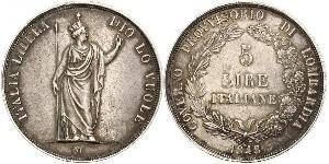 5 Lira Italian city-states Silber 