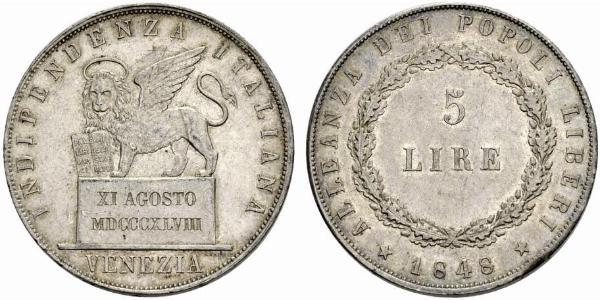 5 Lira Italian city-states Silber 