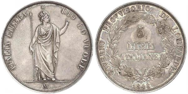 5 Lira Italian city-states Silber 