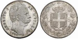 5 Lira Kingdom of Italy (1861-1946) Silber Umberto I (1844-1900)