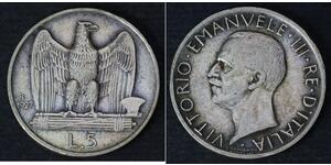 5 Lira Kingdom of Italy (1861-1946) Silber Viktor Emanuel III. (Italien) (1869 - 1947)