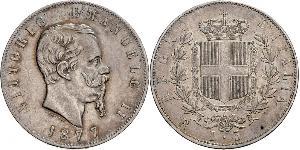 5 Lira Kingdom of Italy (1861-1946) Silber Victor Emmanuel II of Italy (1820 - 1878)