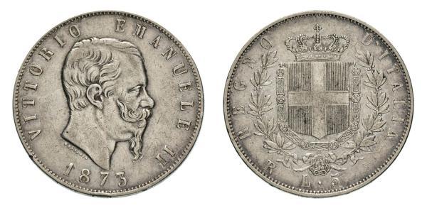 5 Lira Kingdom of Italy (1861-1946) Silber Victor Emmanuel II of Italy (1820 - 1878)