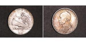 5 Lira Vatikan (1926-) Silber Pius XII  (1876 - 1958)