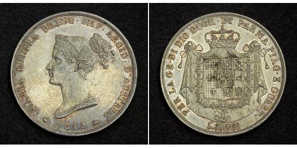 5 Lira Duchy of Parma (1545 - 1859) / Italy Silver Marie Louise, Duchess of Parma