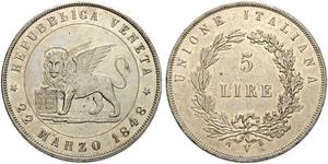 5 Lira Italian city-states Silver 