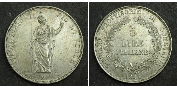 5 Lira Italian city-states Silver 