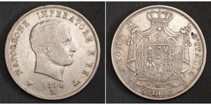 5 Lira Italy Silver Napoleon (1769 - 1821)