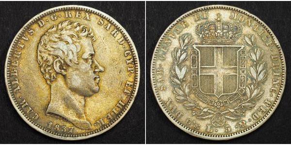 5 Lira Italy Silver 
