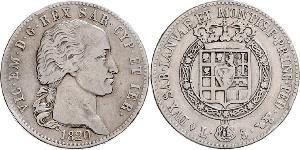 5 Lira Kingdom of Sardinia (1324 - 1861) Silver Victor Emmanuel I of Sardinia