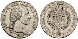 5 Lira Kingdom of Sardinia (1324 - 1861) Silver Victor Emmanuel I of Sardinia