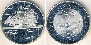 5 Lira Malta Silver 