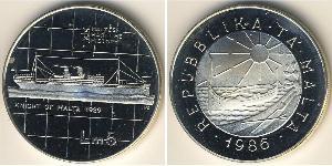 5 Lira Malta Silver 