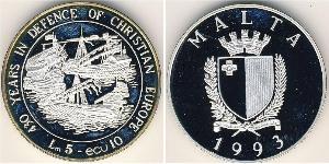 5 Lira Malta Silver 