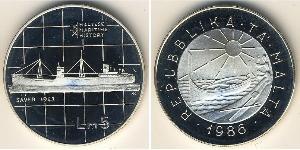 5 Lira Malta Silver 