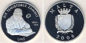 5 Lira Malta Silver 