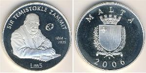 5 Lira Malta Silver 