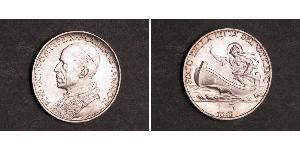 5 Lira Vatican (1926-) Silver Pope Pius XII  (1876 - 1958)