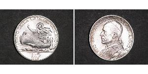 5 Lira Vatican (1926-) Silver Pope Pius XII  (1876 - 1958)