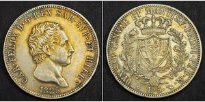 5 Lira Italian city-states 銀 卡洛·費利切