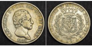 5 Lira Italian city-states 銀 卡洛·費利切