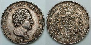 5 Lira Italian city-states 銀 卡洛·費利切