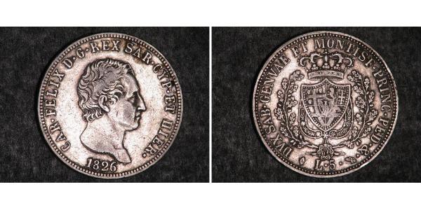5 Lira Italian city-states 銀 卡洛·費利切