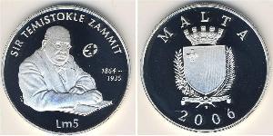 5 Lira Malta 銀 