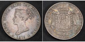 5 Lira 帕爾馬公國 (1545 - 1859) / 意大利 銀 瑪麗·路易莎