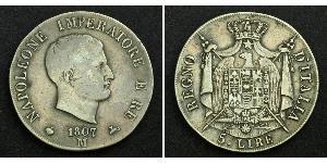 5 Lira 意大利 銀 拿破仑一世(1769 - 1821)