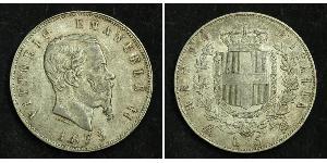 5 Lira 意大利王國 (1861-1946) 銀 维托里奥·埃马努埃莱二世