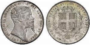5 Lira 意大利王國 (1861-1946) 銀 维托里奥·埃马努埃莱二世