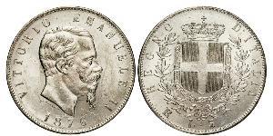 5 Lira 意大利王國 (1861-1946) 銀 维托里奥·埃马努埃莱二世