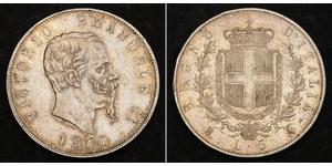 5 Lira 意大利王國 (1861-1946) 銀 维托里奥·埃马努埃莱二世