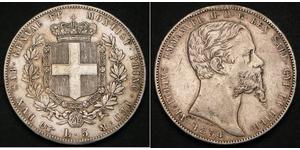 5 Lira 意大利王國 (1861-1946) 銀 维托里奥·埃马努埃莱二世