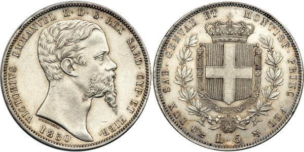 5 Lira 意大利王國 (1861-1946) 銀 维托里奥·埃马努埃莱二世